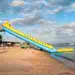 Надувная прямая горка для вышки (опоры) «Стрела» с бассейном, 27.2 м * 2.7 м * 9.9 м