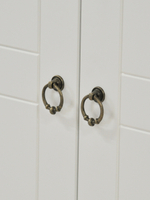 Шкаф для одежды, 79х35х185, Индра, распашной, в прихожую и ванную, МДФ, белый, Dipriz