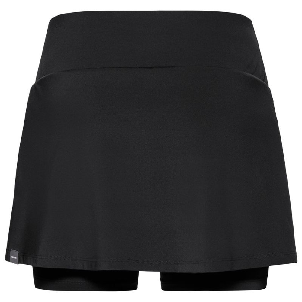 Юбка для девочки теннисная Head Club Basic Skort - черный
