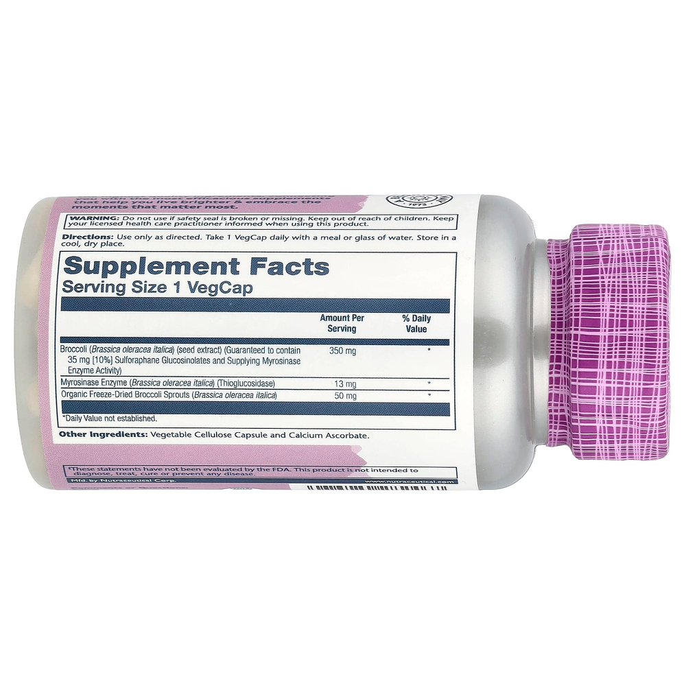 Solaray, Vital Extracts, активированный экстракт брокколи, 350 мг, 30 капсул VegCap