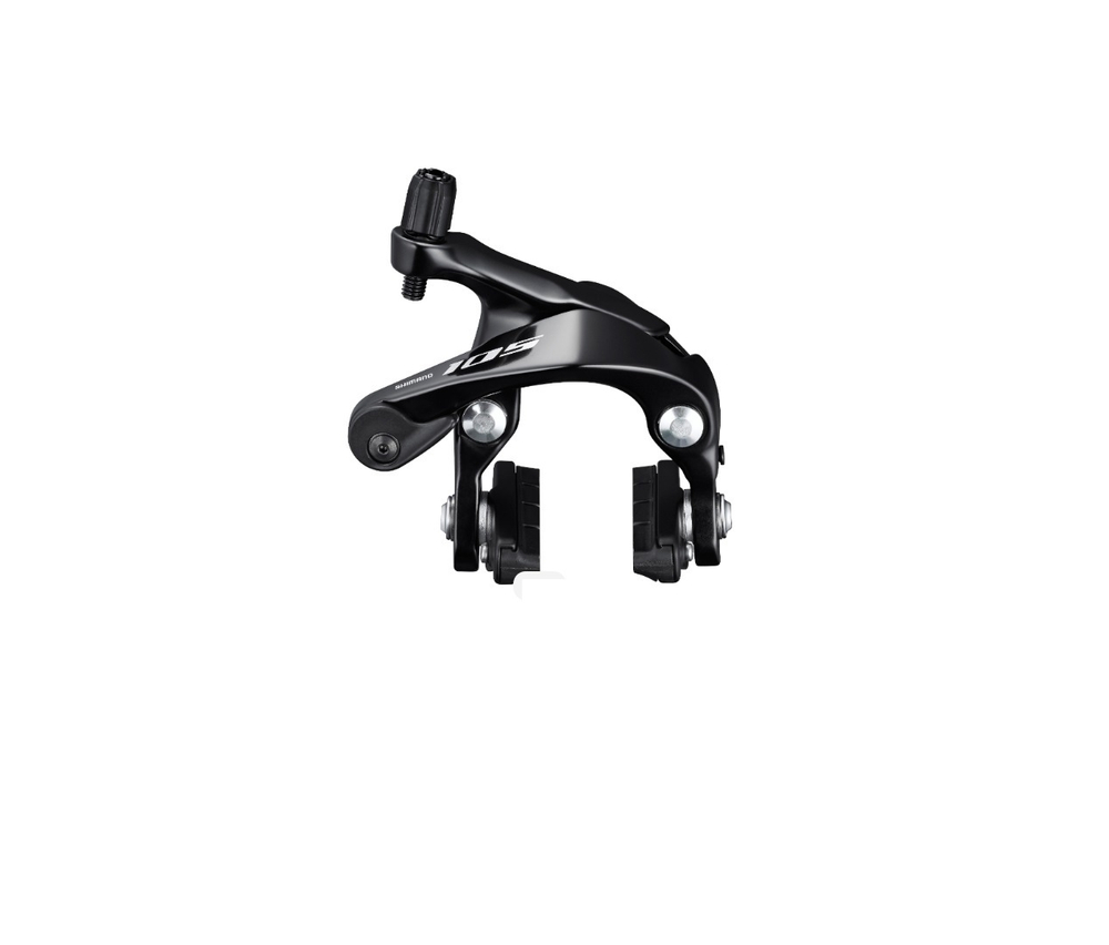 Тормоз клещевой Shimano 105, R7000, передний, колодки R55C4, болт 27.5, гайка-трубка 27мм, черный, без упаковки
