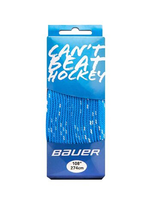 Шнурки Bauer HOCKEY FIGHTS BACK Blue (Без пропитки)
