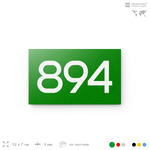 Номер на дверь 894, табличка на дверь для офиса, квартиры, кабинета, аудитории, склада, зеленая 120х70 мм, Айдентика Технолоджи