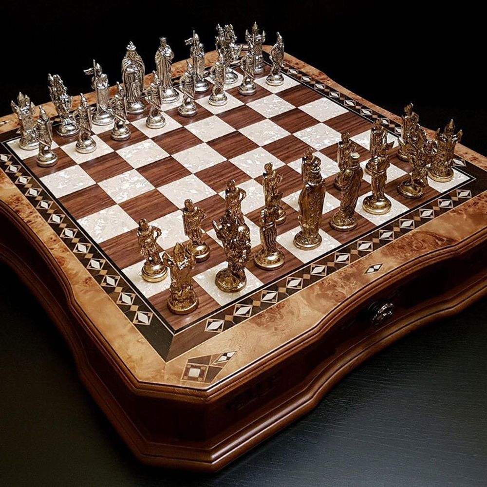 Шахматы "Сражение" клен антик (2619.MAZ)