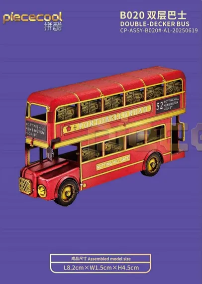 Double-Decker Bus Fridge Magnet B020-RG