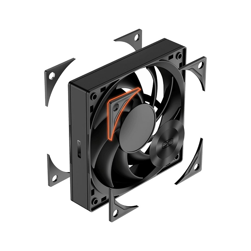Вентилятор для корпуса PCCooler F5 R120 BK 1x(120x120x25mm) 500-2200RPM Black
