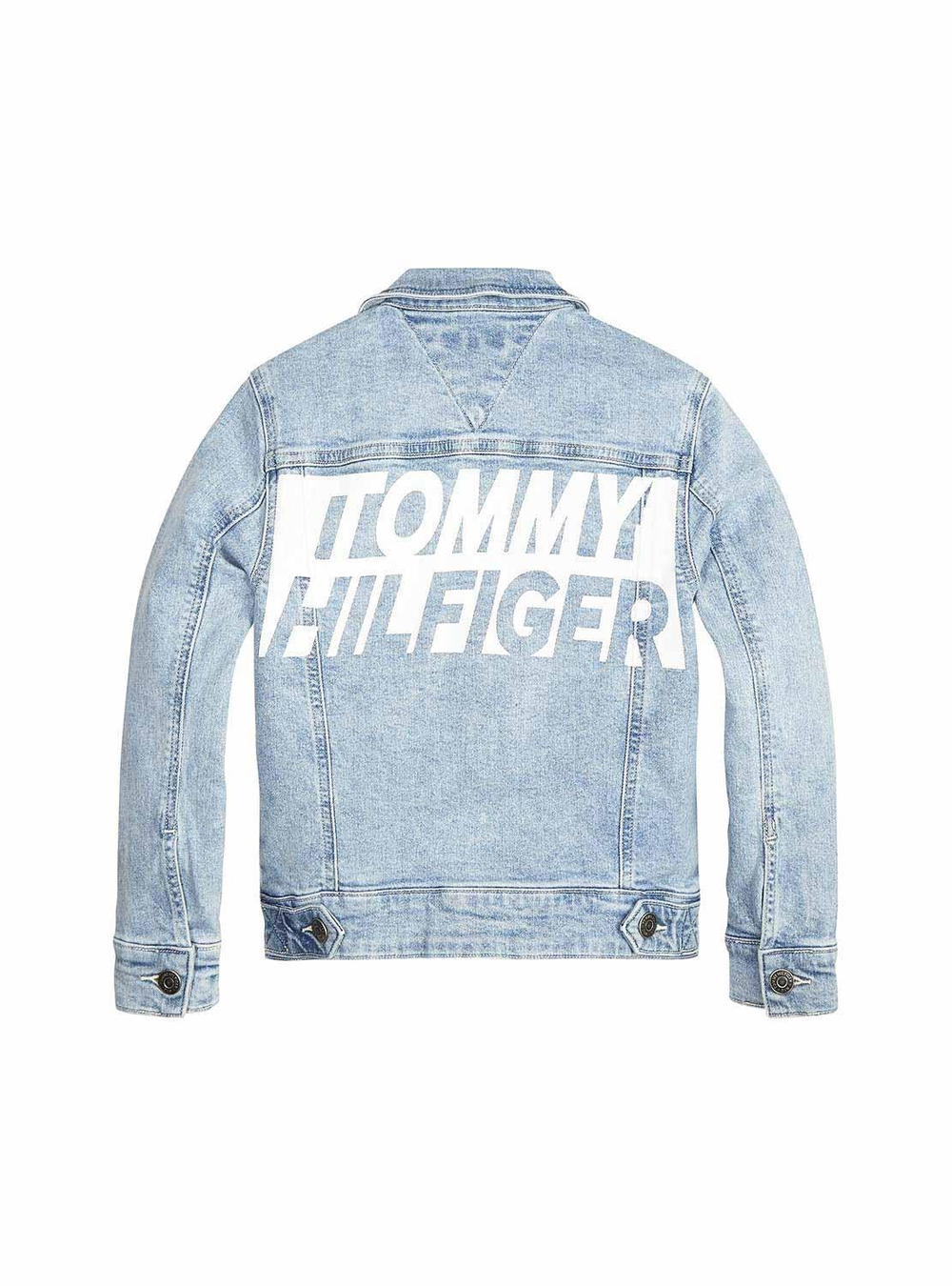 Куртка джинсовая TOMMY HILFIGER Голубой выбеленный/На спине: белая надпись TOMMY HILFIGER (Мальчик)