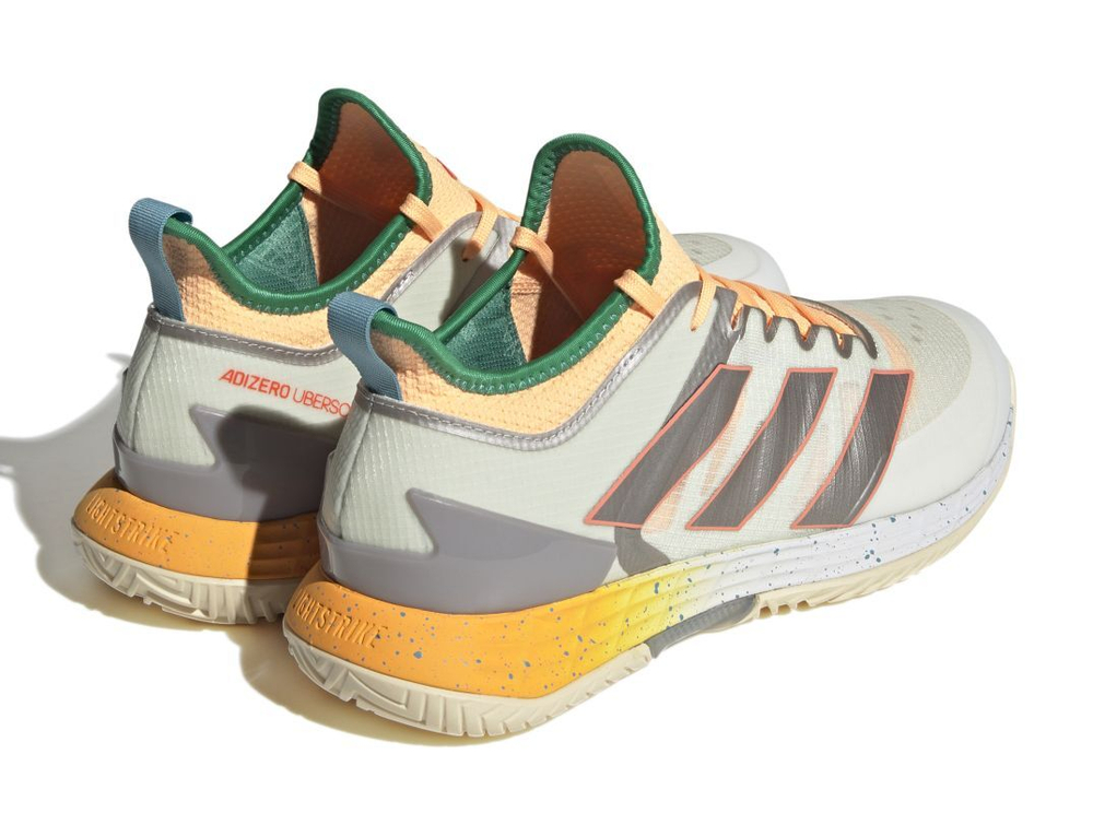Мужские кроссовки теннисные Adidas Adizero Ubersonic 4 M Heat - Бежевый, Оранжевый, Серебро