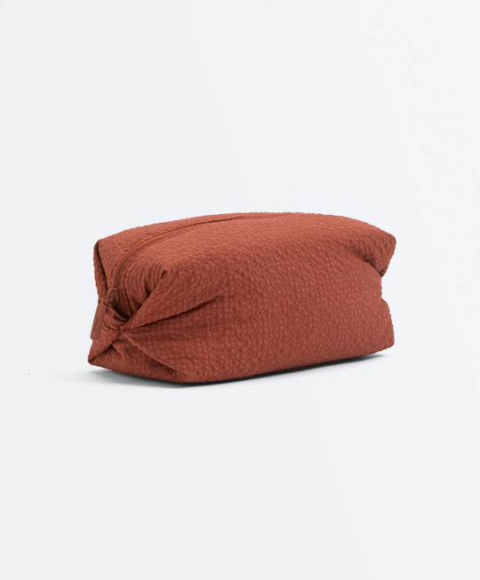 Oysho Текстурированная косметичка, терракотовый