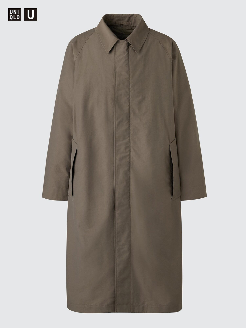 UNIQLO Тренч свободного кроя, коричневый