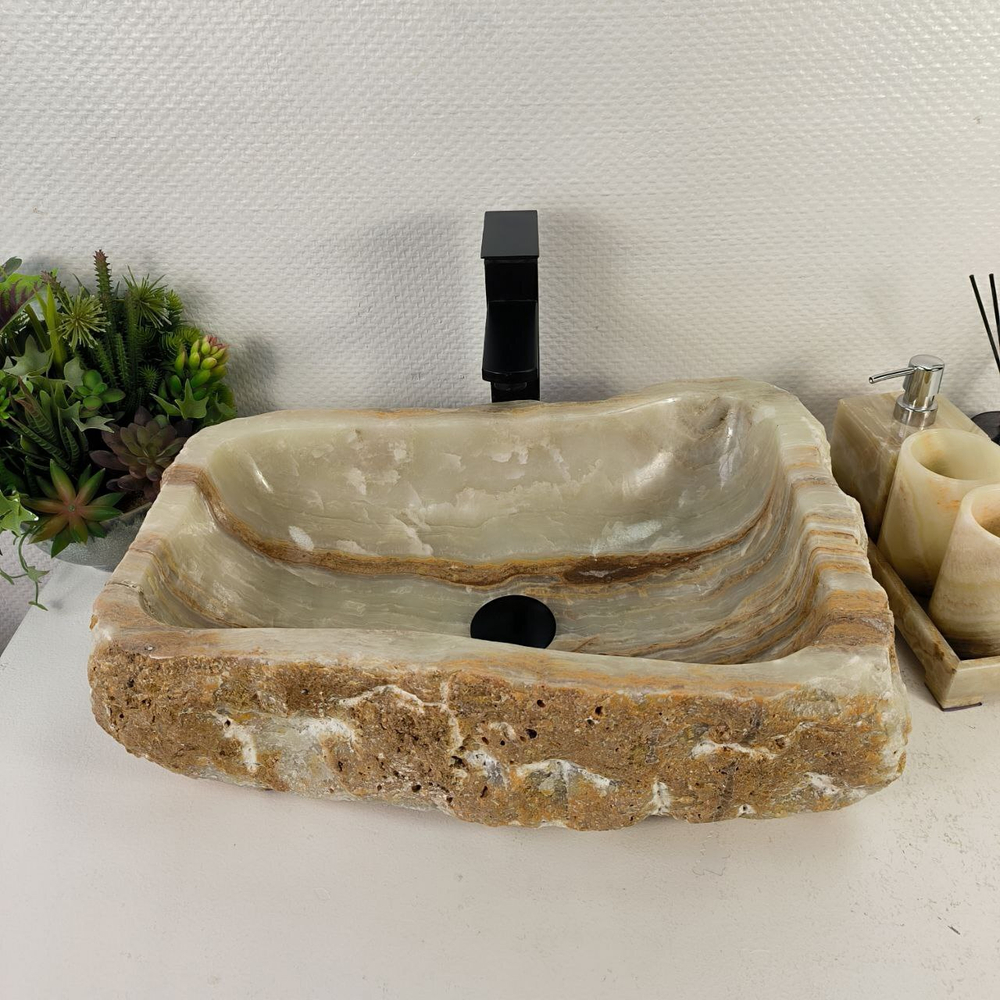 Раковина из оникса Erozy Green EO-60712 (51*36*15)