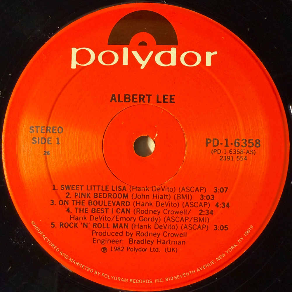 Albert Lee ‎– Albert Lee (США 1982г.)