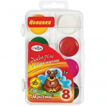 Акварель медовая "Мультики" 8 цветов, без кисти, пластик (Гамма)