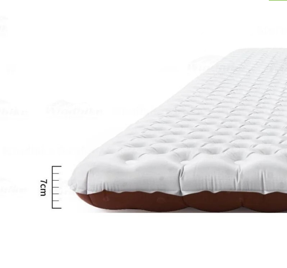 Коврик надувной Naturehike 196х64х7 см, серебристый карбон