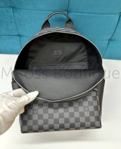 Мужской черный рюкзак Louis Vuitton Discovery PM с шахматным узором