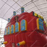 Большой надувной батут-горка "Корабль флибустьеров" 14*6*6 м