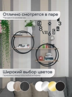 Набор полок круглых настенных черных-дуб  - ЧД