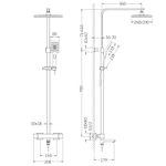 Душевая система с термостатом Timo Tetra-thermo SX-0169/03 черный