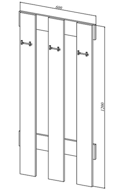 МС Мори Прихожая МПВ 600 Сатин
