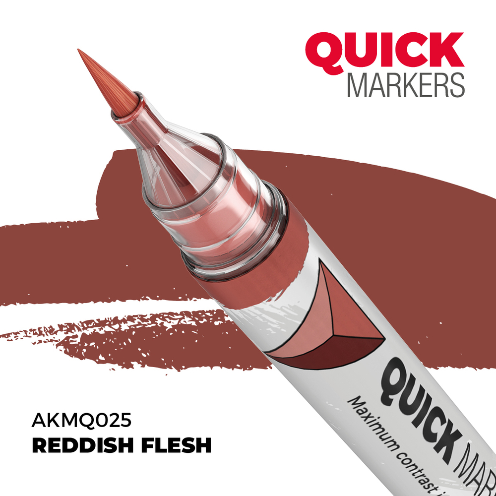 Акриловый маркер AK Interactive Quick Marker Reddish Flesh
