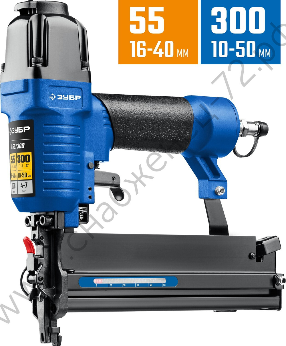 ЗУБР Т80, скобы тип 80 (6 - 16 мм), пневматический степлер (скобозабиватель), Профессионал (31938)