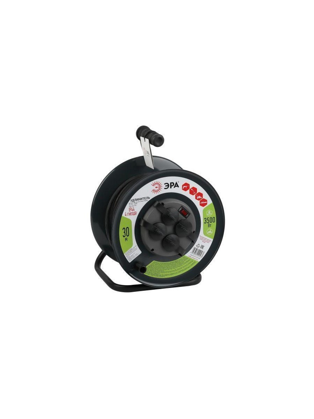 Удлинитель на метал. катушке 4х30м с заземл. 16А IP44 RMx-4es-3х1.5-30m-IP44(KG) КГ 3х1.5 Эра Б0046844