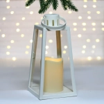 Сувенир с подсветкой «Свеча» 13*13*26 см (работает от 3*ААА), Белый