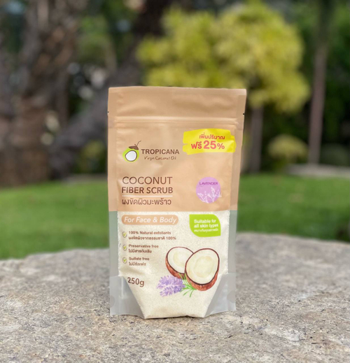 Сухой кокосовый скраб с маслом Лаванды Coconut Fiber Scrub Tropicana