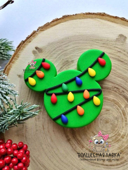 Силиконовая форма Микки с гирляндой