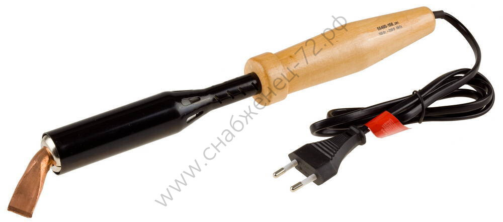 ЗУБР 150Вт клин, Электропаяльник для лужения с деревянной рукояткой (55405-150_z01)