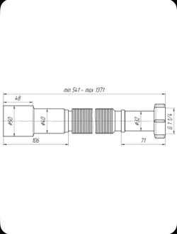 Гофра Ани 1 1/4"*40/50 удлиненная K216 АНИ пласт