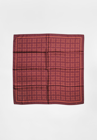 Шелковый платок Qarlygash&Qyzgaldaq BURGUNDY 90х90