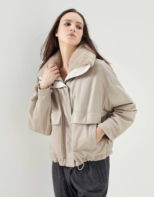 Куртка кожаная Brunello Cucinelli