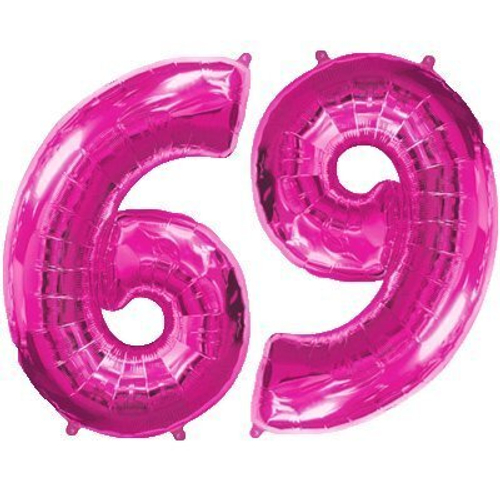 Шар фольгированный ЦИФРА "6/9" 40" Fuchsia с гелием