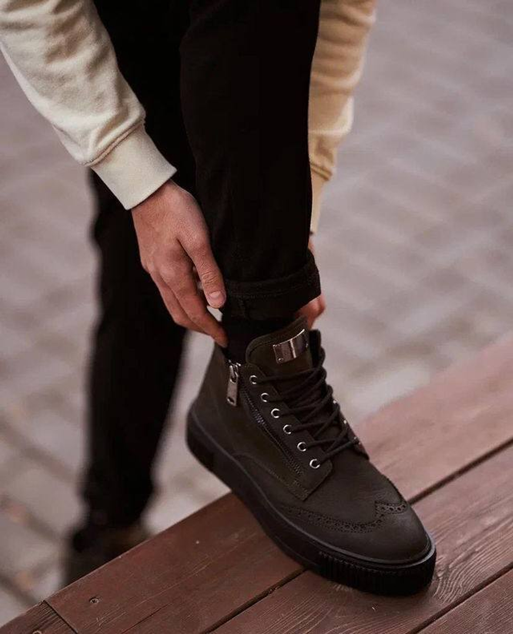 Ботинки мужские, арт. 11126 хаки