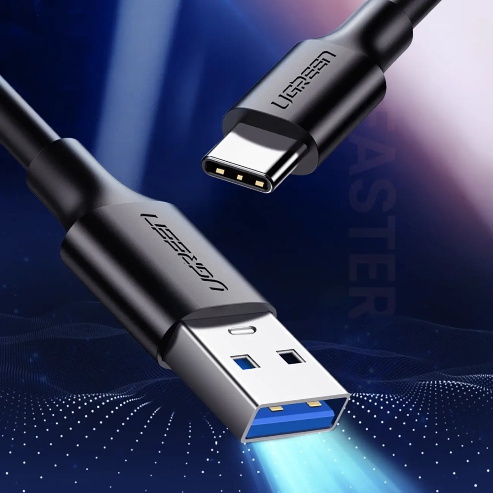 Кабель USB 3.0 - USB C, 5Gbps, 3A, QC 3.0, 1m, UGREEN 20882