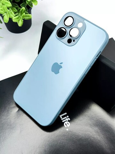 Чехол стеклянный с MagSafe, на iPhone 14 Pro Max, Sierra Blue