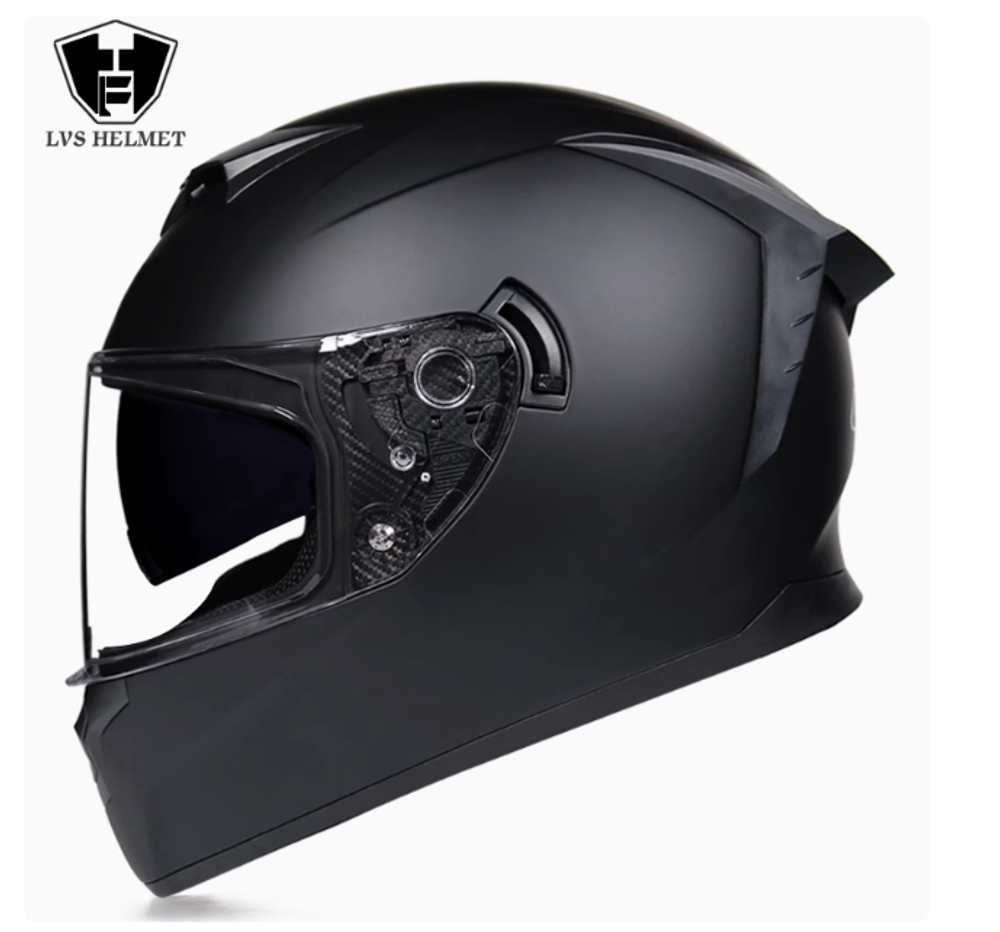 Шлем интеграл LVS HF-702 Матовый чёрный XXL