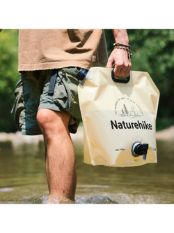 Канистра Naturehike Ling Wo для воды, 10 л., мягкая, голубая