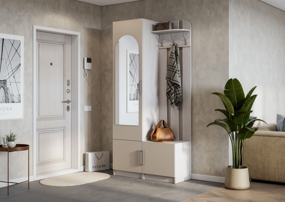 Прихожая СОФИЯ-2 Анкор белый/сатин