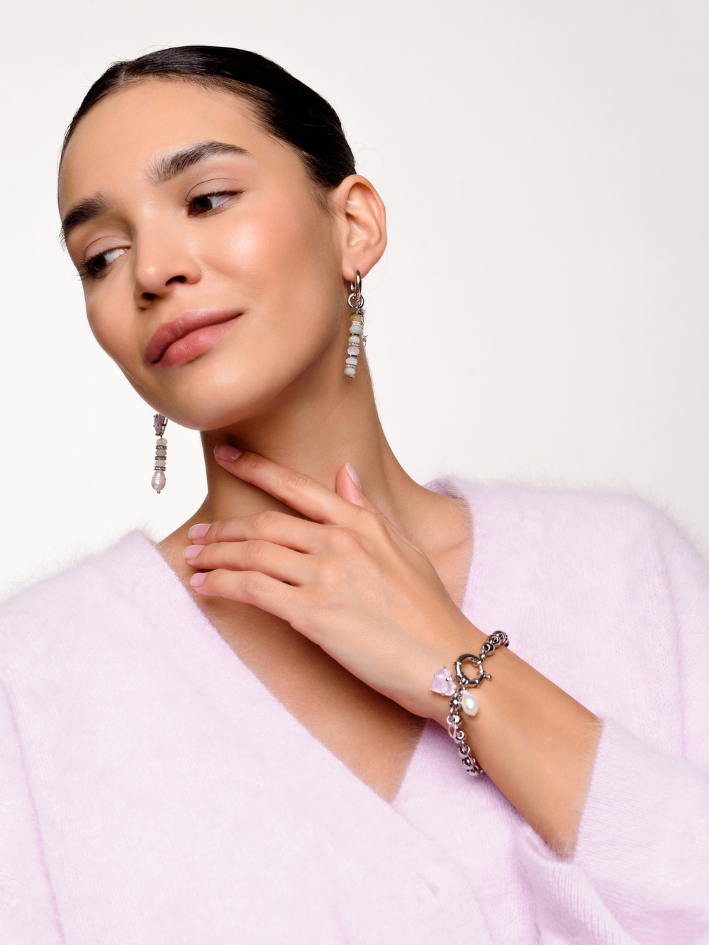 Серьги "Soul stone" Silver