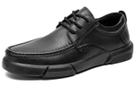 Jeep Casual Leather Shoes Men"s Low top Black