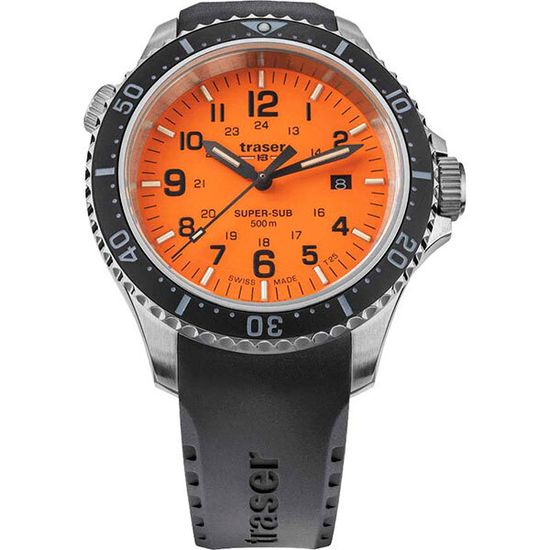 Швейцарские тактические часы Traser P67 Diver Orange 109380