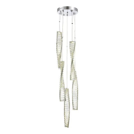 SL6205.103.05 Светильник подвесной ST-Luce Хром/Прозрачный LED 1*55W 4000K ELICA