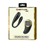 Черный вибромассажер для пар Nathan (Цвет: черный)