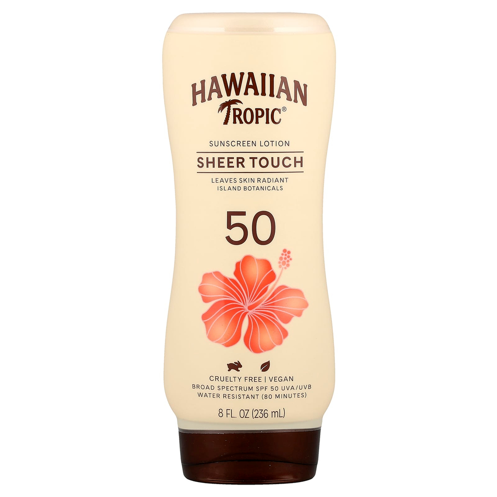 Hawaiian Tropic, Sheer Touch, солнцезащитный лосьон, SPF 50, 236 мл (8 жидк. Унций)