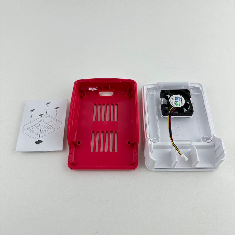 Красный корпус для Raspberry Pi 5 с вентилятором