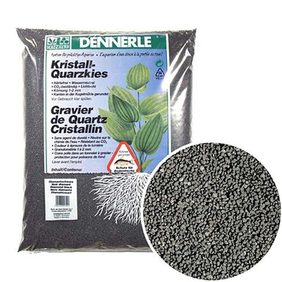 Dennerle Kristall-Quarz 10 кг - грунт для аквариума 1-2 мм, черный