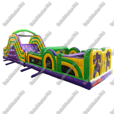 Надувной батут "Длинная полоса препятствий" 16*4*5 м