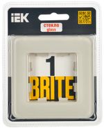 BRITE Рамка 1-местная РУ-1-2-Бр стекло песчаный RE IEK